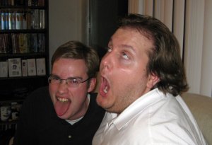 Tim and Jason hanging out in our new apartment Sunday.