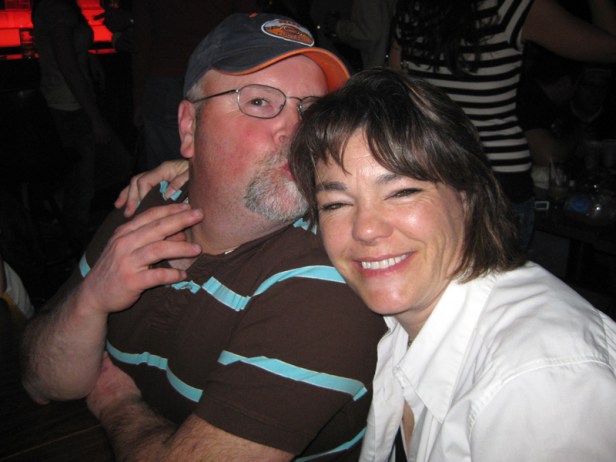 Mom and Dad show a little affection!