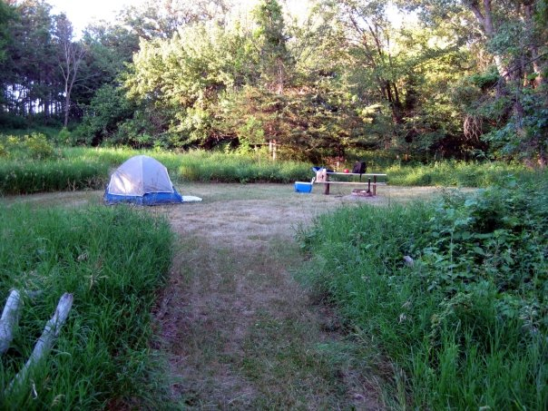 Our rustic camp site at Upper Sioux Agency State Park.