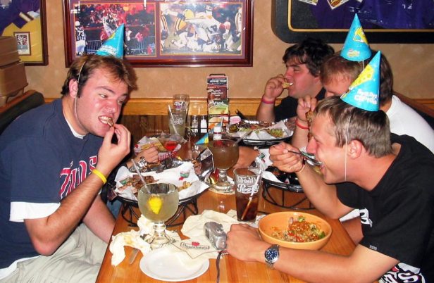 2005 - 23rd birthday - Went to Applebee's with friends and then Twins game in a suite.