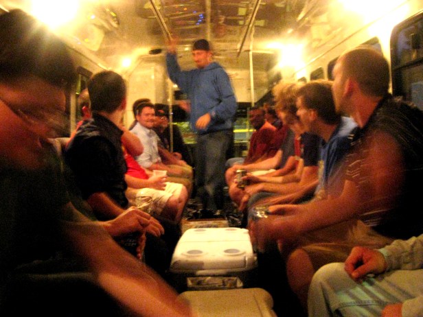 The view from the party bus en route to DeSmet.