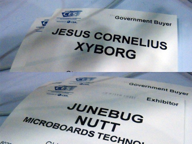 CES exhibitor badges