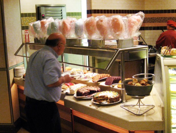 Cotton candy at breakfast buffet