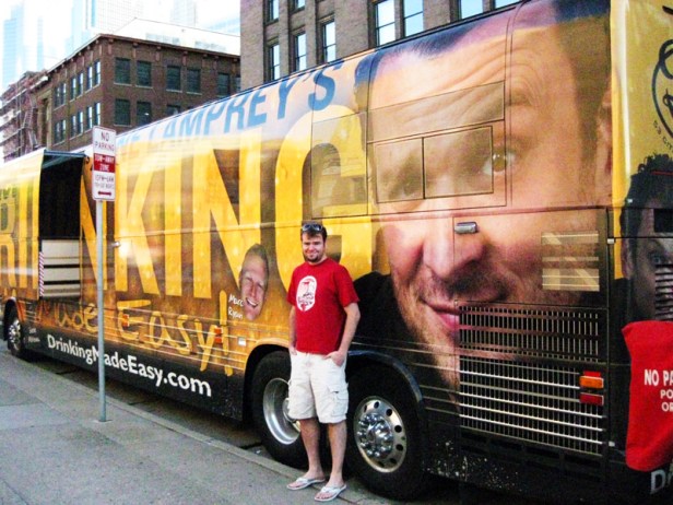 Zane Lamprey Drinking Made Easy tour busa