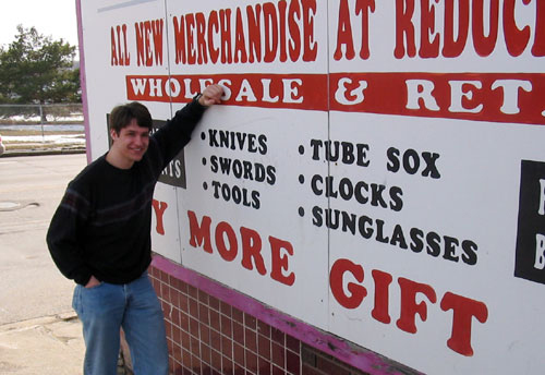 NEBRASKA: Chris at a popular Omaha thrift shop.