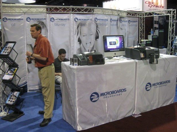 Dan Lahti and Aaron Pratt, Microboards booth at NAB Show