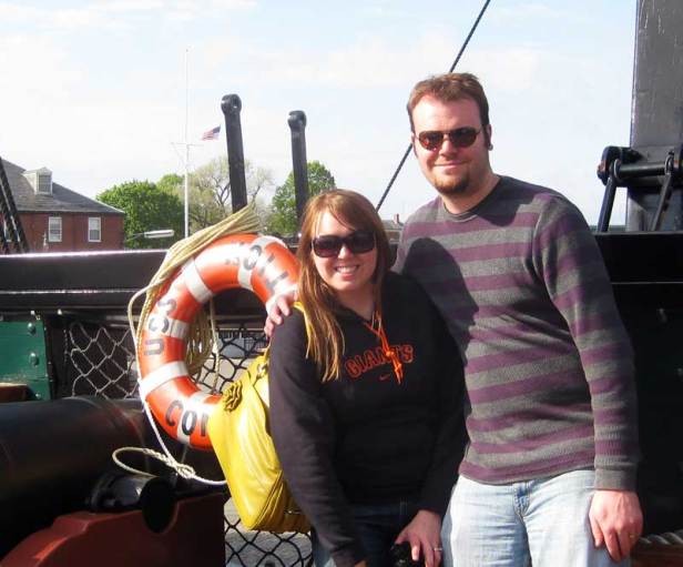 Ryan and Lauren aboard the USS Constitution