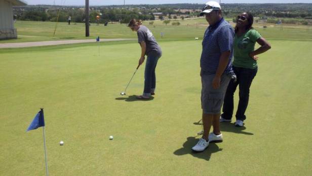 marketing dept driving range outing