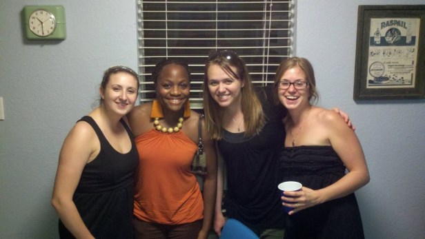 Allison, Shenea, Lauren, and Bobbi Jo at the birthday bash