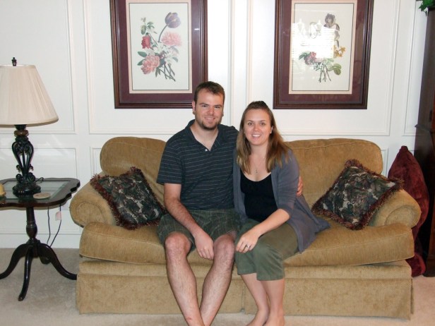 Larry snapped this shot of me and Lauren in their living room