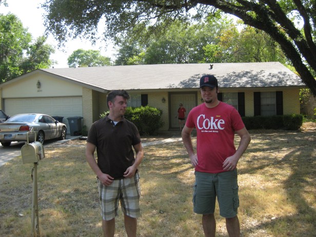 Dan Jaker and I at Coach Taylor's house (as seen on Friday Night Lights)