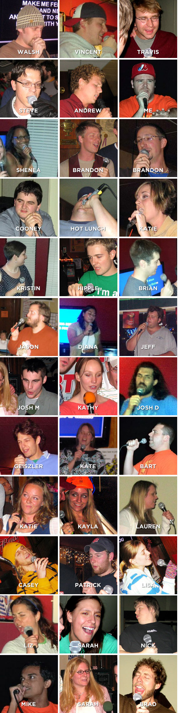 friends of ryan glanzer singing karaoke