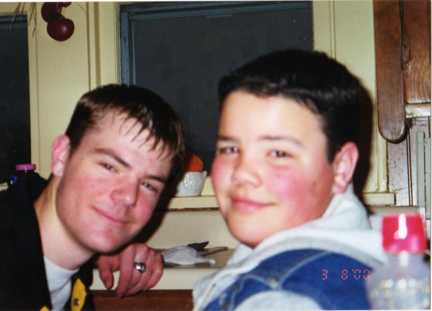 Alex and I get ready for school.