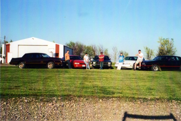 The family showing off the Monte Carlos.