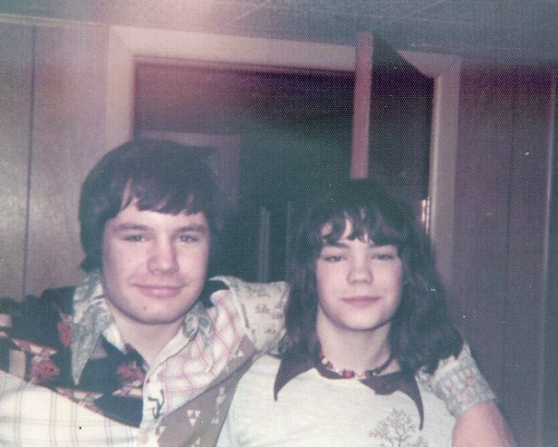 A young Marcie Bell, with brother Stuart... probably sometime in the mid 70s.