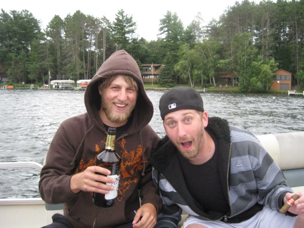 Casey and Chris were all smiles at sea... for a while.