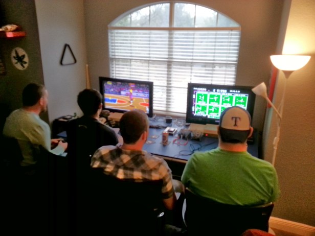 Byron, Mike, Bart, and Julio break out NBA Jam and Tecmo Bowl.