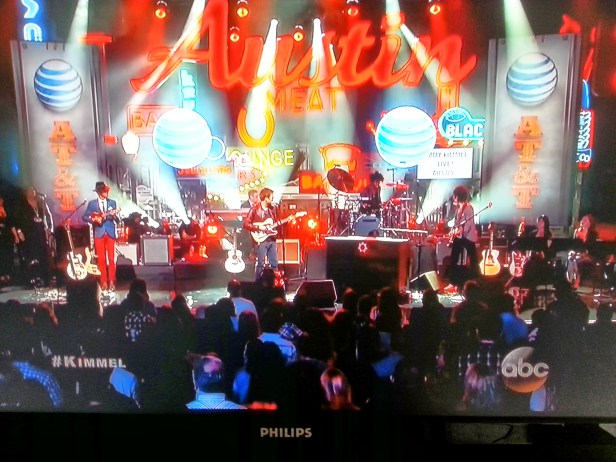 My head can be seen just to the left of the ABC logo in the bottom right corner of the screen.