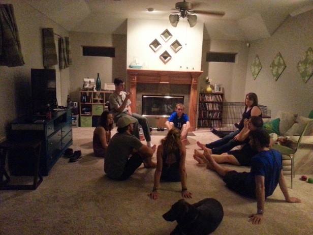 It doesn't look like it here, but we were actually having a lot of fun and all but the two pregnant women were enjoying a few adult beverages.