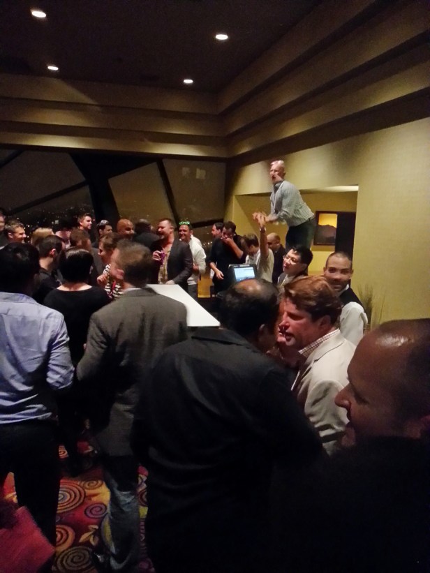 The after party at the Marquis Marriott 39th Floor got pretty crazy! This dude was crowd surfing.