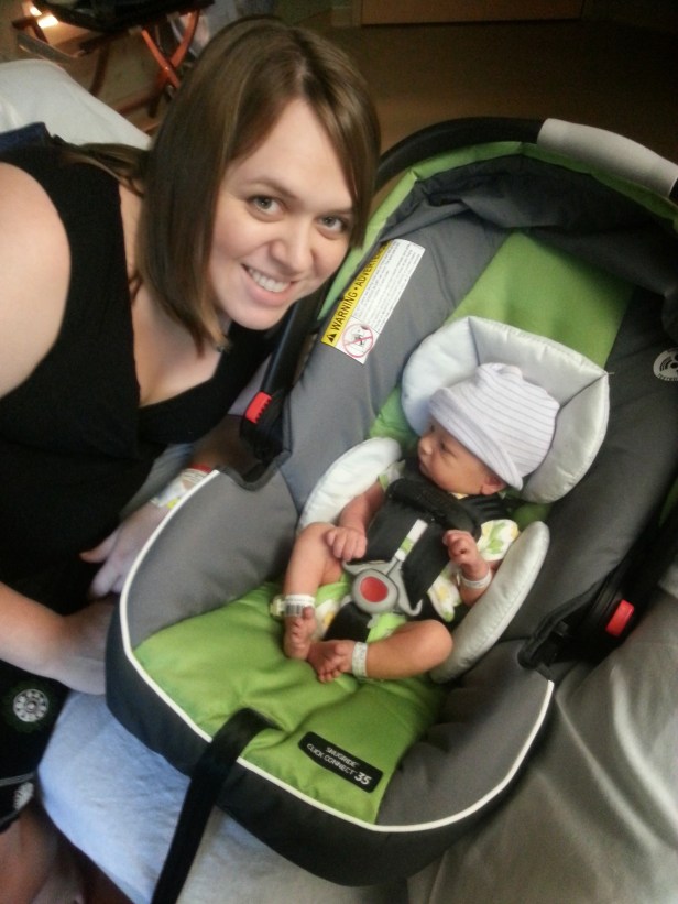 Lauren and John, ready for the inaugural car ride!