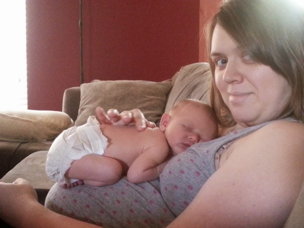 Awww... Johnny all curled up on mama enjoying a daytime snooze.