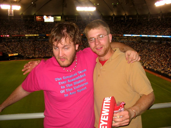 Jason and Travis were on hand to see the Twins beat the Indians on Opening Day 2004.
