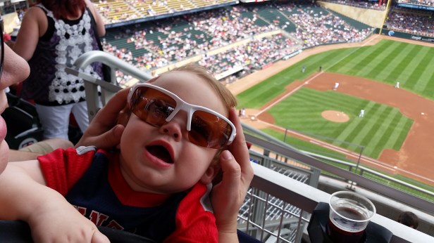 This cool dude isn't sure whether to root for his home-state Rangers or the Twins.