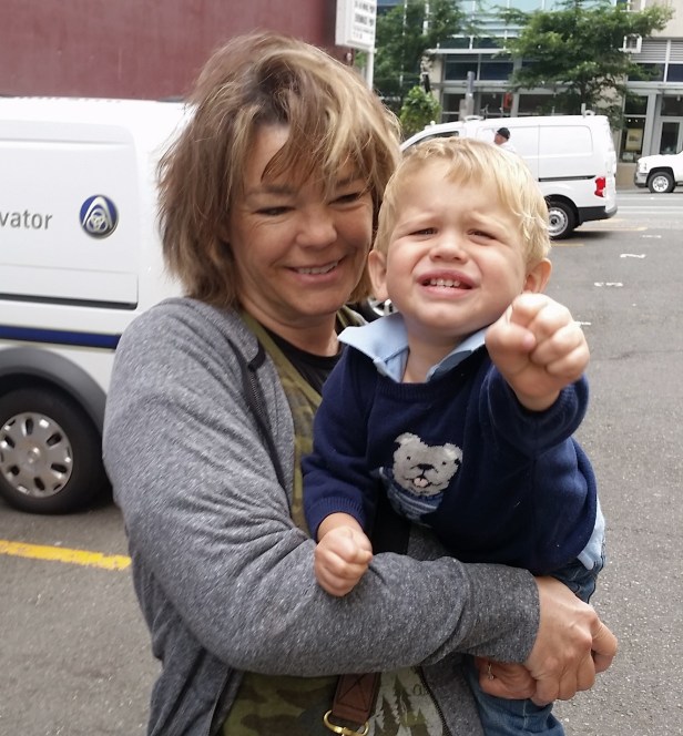 Cute fella in his collared sweater get-up.