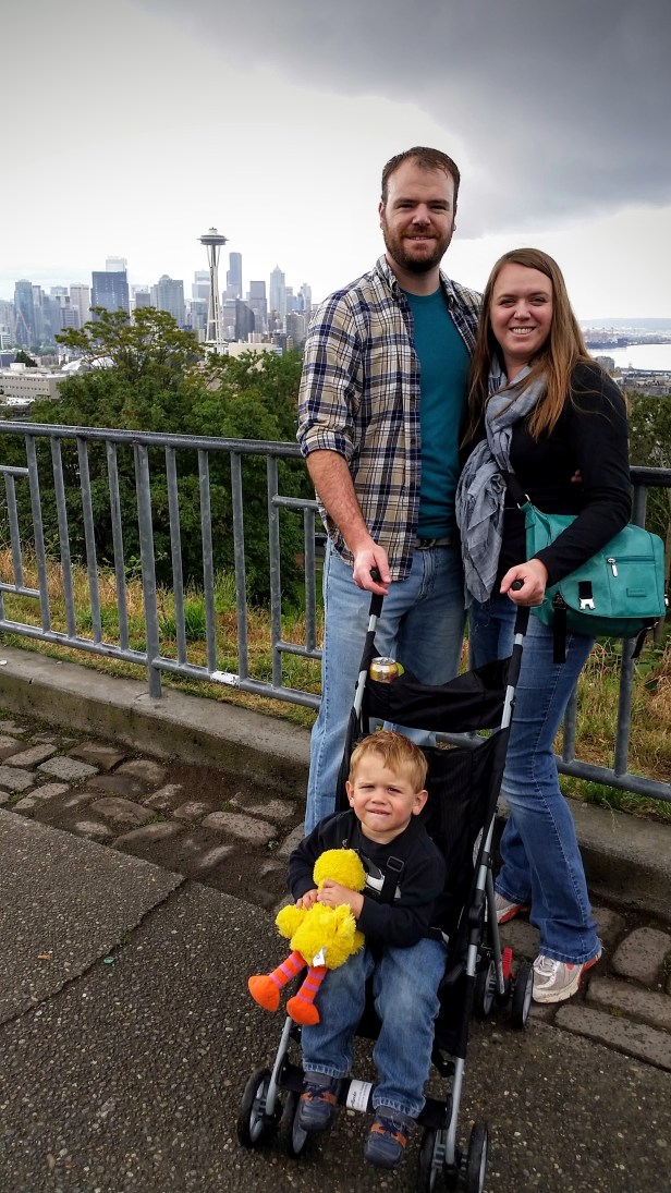 The family at Kerry Park, just down the street from our house.