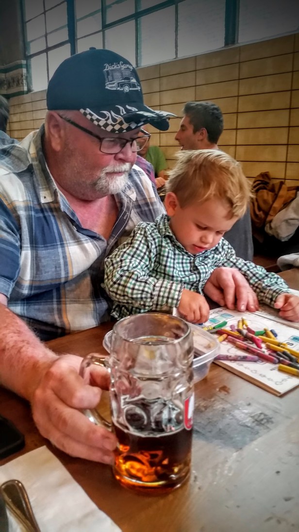 Grandpa and Johnny at the Queen Anne Beerhall.