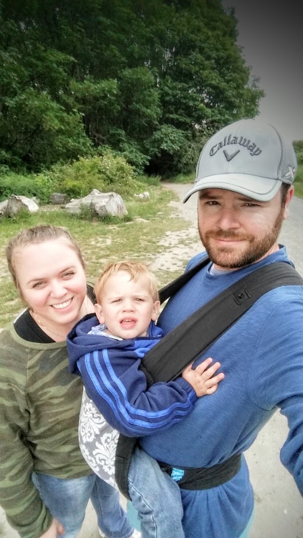 The family at the halfway point of what was a grueling hike.