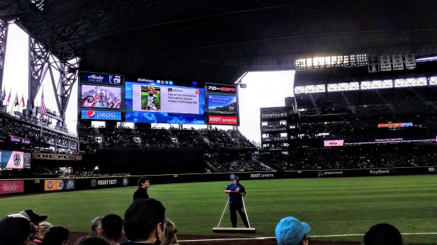Pregame view of Safeco Field.