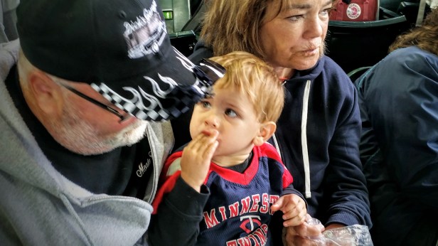 Nothing beats a ballgame with Grandpa and Grandma!