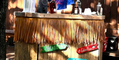 Ryan Glanzer operates a homemade tiki bar.